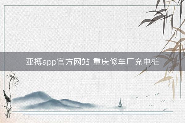 亚搏app官方网站 重庆修车厂充电桩