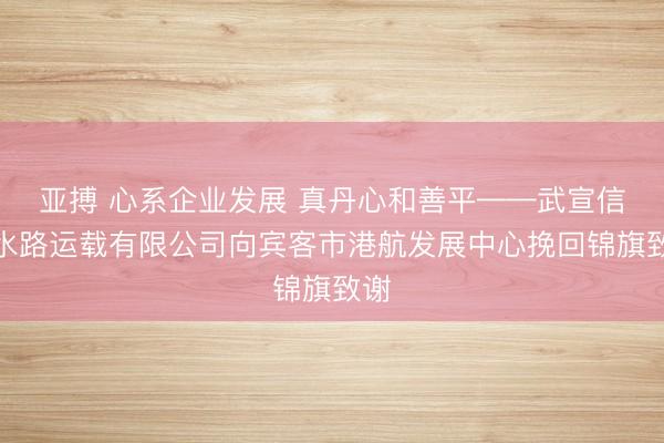 亚搏 心系企业发展 真丹心和善平——武宣信达水路运载有限公司向宾客市港航发展中心挽回锦旗致谢