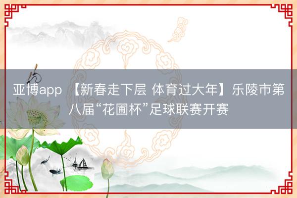亚博app 【新春走下层 体育过大年】乐陵市第八届“花圃杯”足球联赛开赛