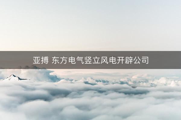 亚搏 东方电气竖立风电开辟公司