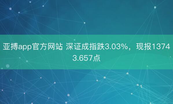 亚搏app官方网站 深证成指跌3.03%，现报13743.657点