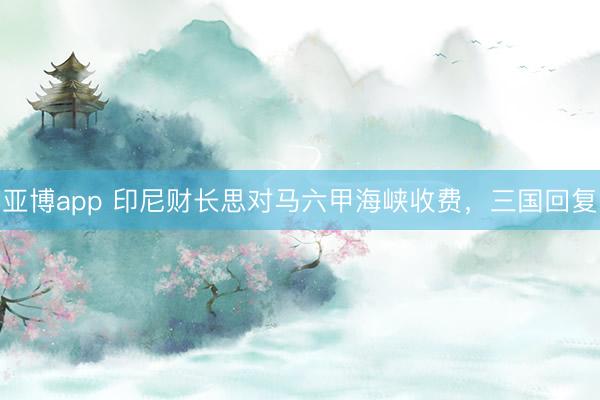 亚博app 印尼财长思对马六甲海峡收费，三国回复